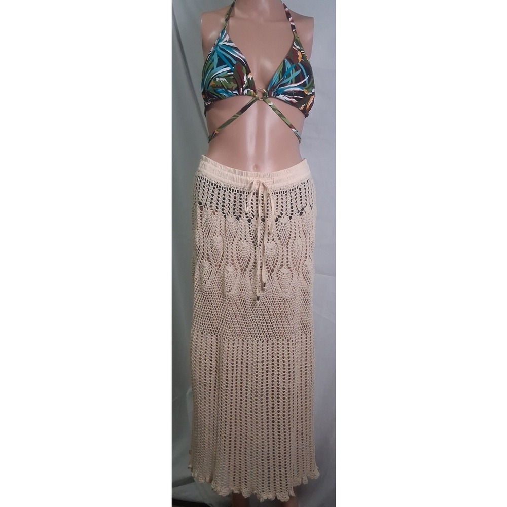 DOTTI Swim Cover Up, Ivory, Size Small, 33" Long, 30" Waist